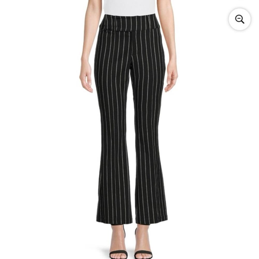 No Boundaries Juniors’ Large Pinstripe Millenium Skinny Flared Fitted Pants NWT